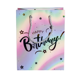 Набір пдарункових пакетів Happy Birthday крафтових 26&times;10&times;31.5 см 12 штук HP-10359-16 HP-10359-16 фото